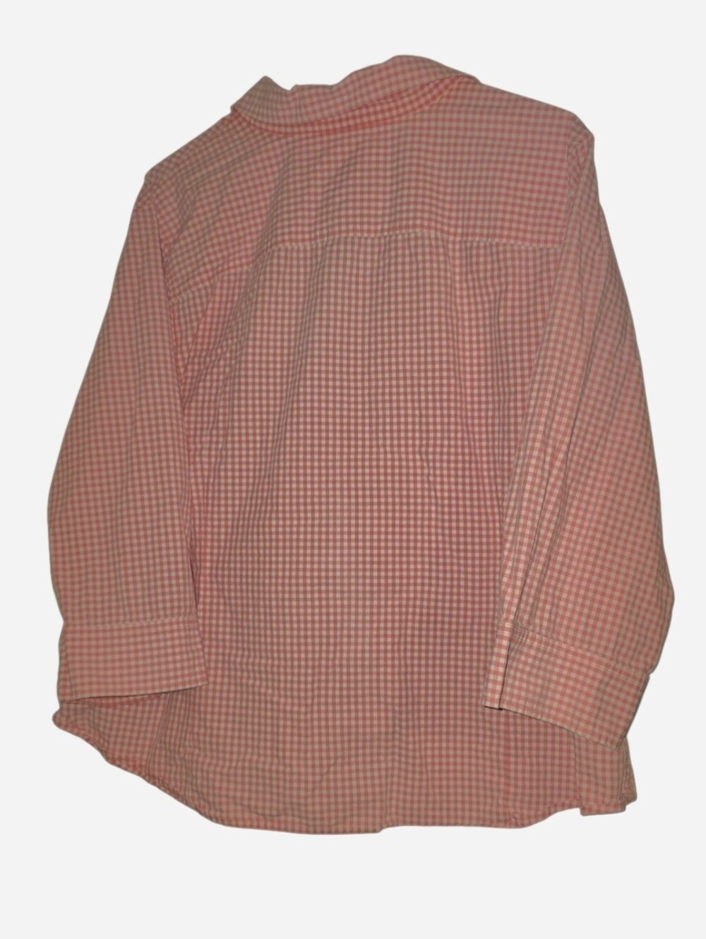 IZOD Pink & White Gingham 100% Cotton Long Sleeve Button-Up Shirt Women's 2X - Picture 4 of 9